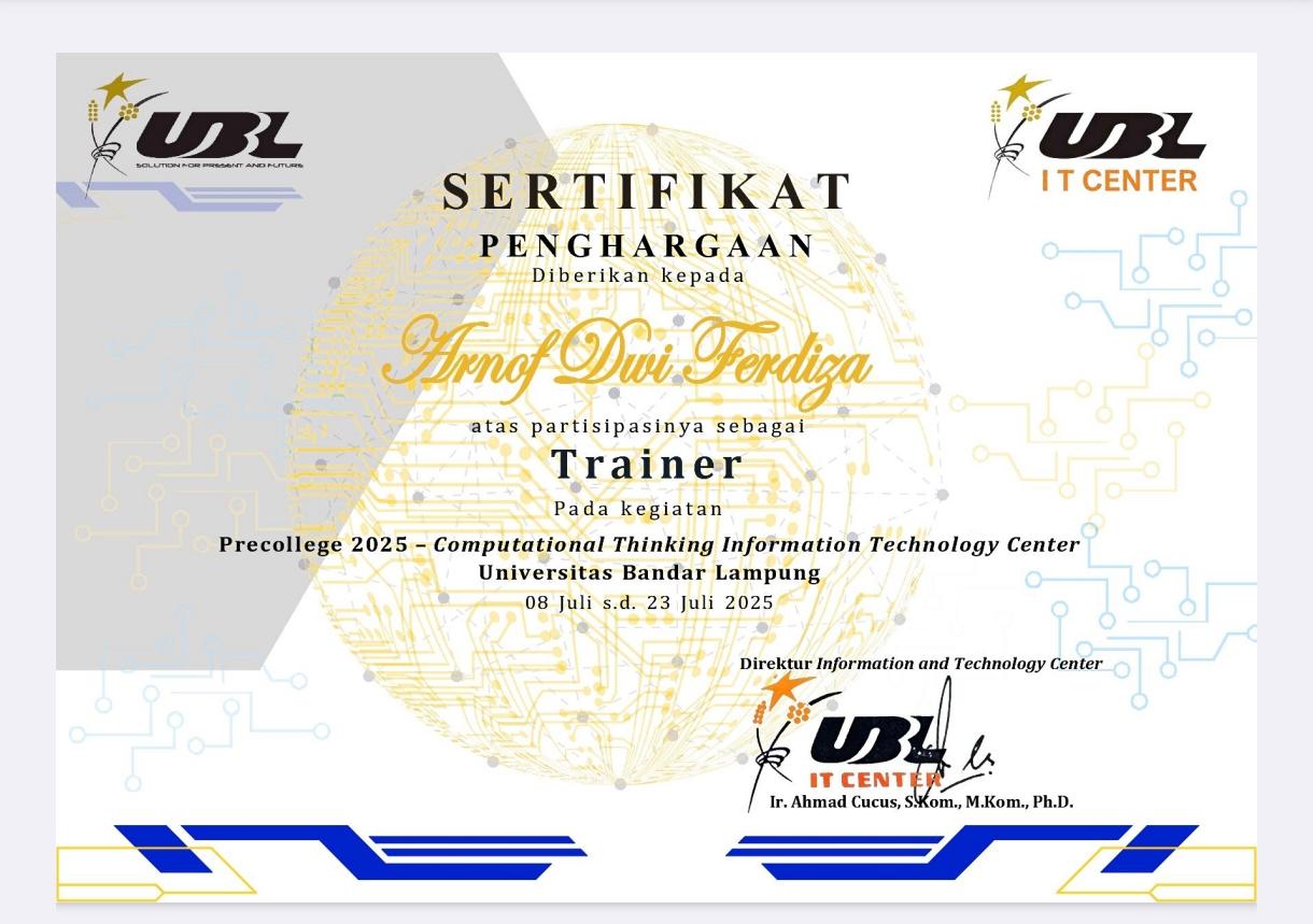 Sertifikat UBL